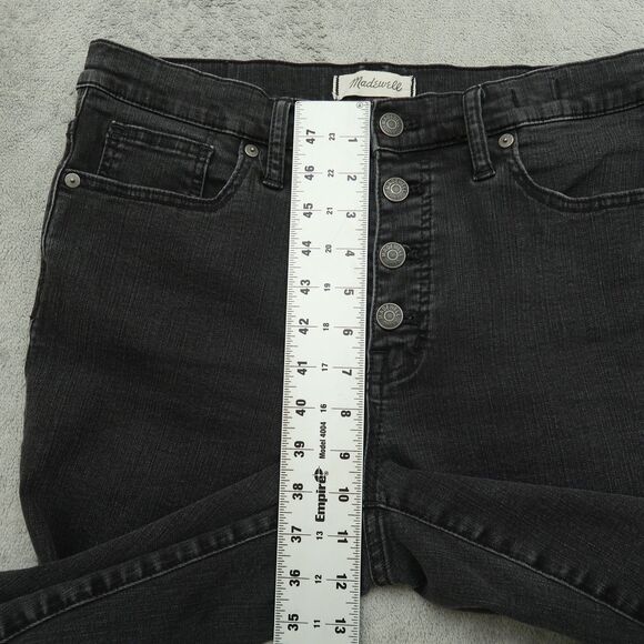 Madewell Jeans Womens Size 31 Gray 9" High-Rise Skinny Denim 27" Inseam  Stretch - Picture 8 of 16